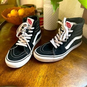 Vans Sk8-Hi Canvas Black & White Shoes